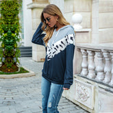 Hoodie mit V-Streifen und Farbblock